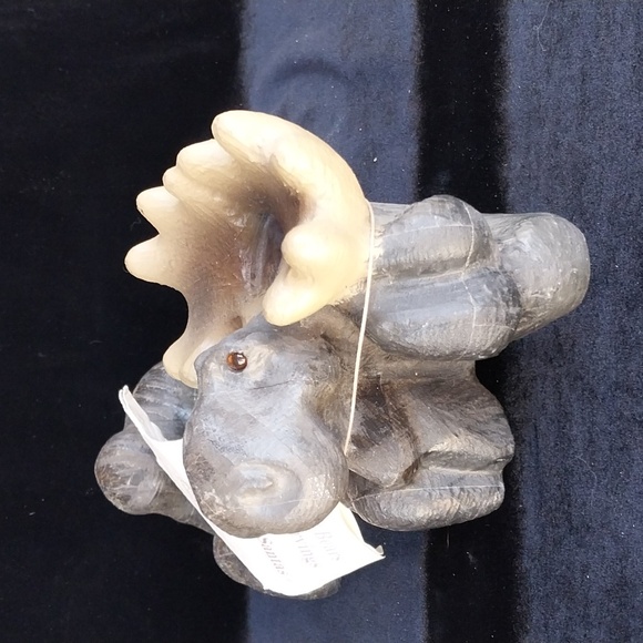 Big Sky Carvers Jeff Fleming Moose Wood Carving 1996 with tag - Picture 2 of 13